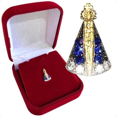 Imagem de Pingente Nossa Senhora Aparecida em Ouro Amarelo com Zircônias - Sofis