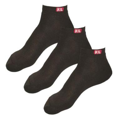 Imagem de Kit 3 Meia Soquete Sem Costura Feminina Cano Baixo Pacote Tamanho:34-3