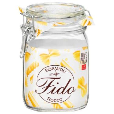 Imagem de Pote Hermético Vidro Bormioli Rocco Fido 1 Litro Transparente Original