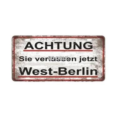 Imagem de Placa De Metal Vintage De Berlim, Decoração Retro Para Loja, Bar, Pare