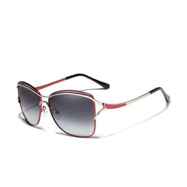 Imagem de Óculos De Sol Vinkin Feminino Polarizado Uv400 Luxuoso, Vermelho