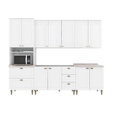 Imagem de Cozinha Modulada Henn Americana Henn 6 Peças c/ Pés C5P62 Branco