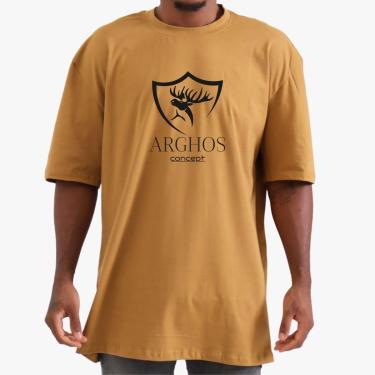 Imagem de Camiseta Oversized Masculina com Gola Alta Algodão 100% Premium e Conforto Impecável-Masculino