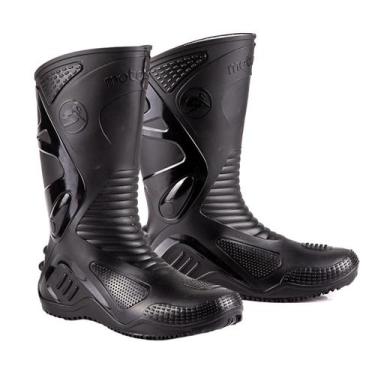 Imagem de Bota Motociclista Impermeável PVC Motosafe Sola Preto CA34798 Bracol, 