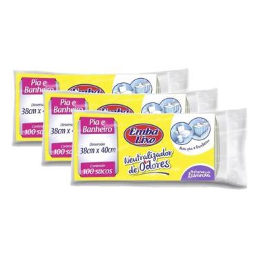 Imagem de Saco De Lixo Banheiro Pia Perfumado Lavanda Kit 300 Unidades - Congrat