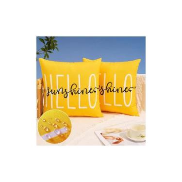 Imagem de Capas de almofada DFXSZ Hello Sunshine 55x55cm, conjunto impermeável d
