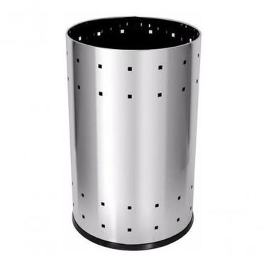 Imagem de Lixeira Cesto Telado B10 36L em Aço Inox com Fundo em Plástico ABS para Escritório Inox