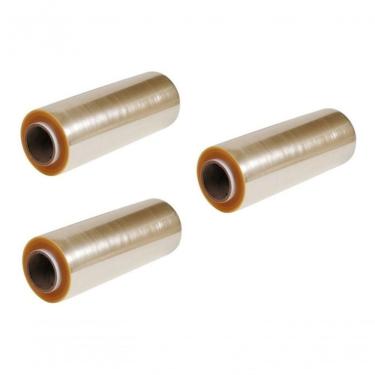 Imagem de Bobina Filme PVC Kit 3 Rolo 28CM X 100 METROS para Embalar Alimentos com 300 Metros Hig...