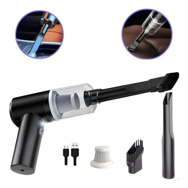 Imagem de Aspirador de Pó Portátil Mini 3 em 1 sem Fio 120W com Filtro Lavável Soprador Compresso...