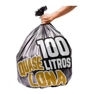 Imagem de Saco de Lixo 100 Litros 200 un Quase Lona Extra Reforçado para Lixeiras 50 a 70 Litros...