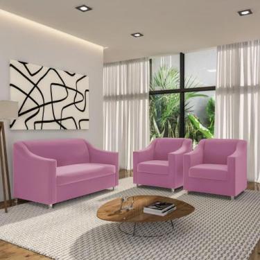 Imagem de Sofá 2 Lugares Namoradeira + 2 Poltronas Clínica Recepção - Móveis Maf