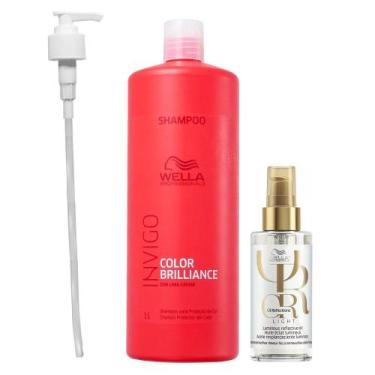 Imagem de Kit Wella Professionals Invigo Color Brilliance Shampoo 1 Litro + Oil 
