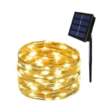 Imagem de Luzes De Cordão LED Solares À Prova d'Água Para Exteriores Com 8 Modos
