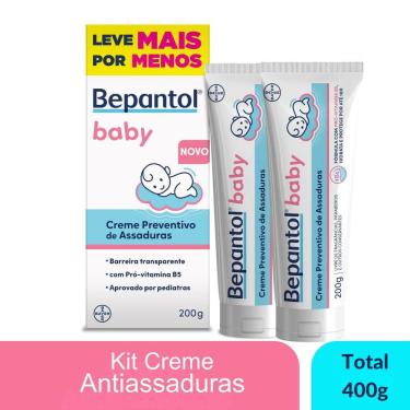 Imagem de Kit 2 Creme Pomada de Assadura VitB5 200g Cada Bepantol Baby