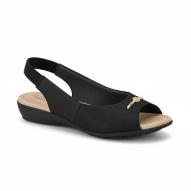 Imagem de Sandalia Modare Feminino Napa Preto Ultraconforto Casual - - Modare Ul