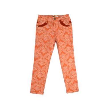 Imagem de Calça Jeans Colorida Infantil Menina  - Kiki & Mily, Laranja, 6