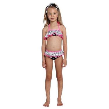 Imagem de Biquini Infantil Feminino Sirikids Colorido 36513, Amarelo fluor, Borb