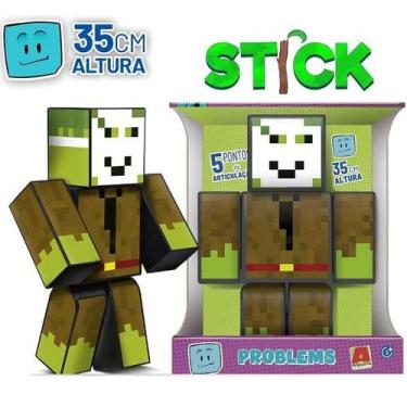 Imagem de Boneco STICK Problems 35CM Minecraft Brinquedo Streamer Articulado - A