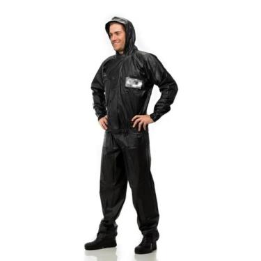 Imagem de Conjunto Capa De Chuva PVC Com Capuz Tupã Preto, P