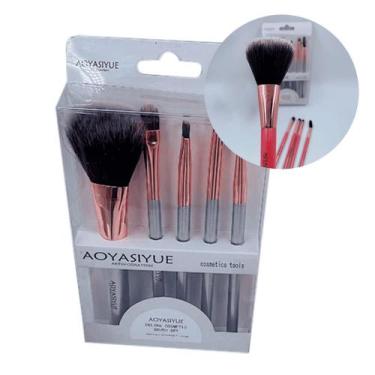 Imagem de Kit de Pincies Para Maquiagem Profissional 5 Peças Brush - AOYASIYUE