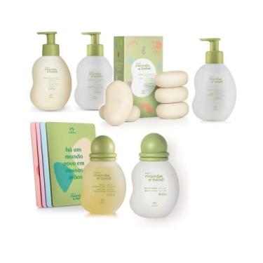 Imagem de Kit mamãe e bebê Natura com shampoo e condicionador 6 itens