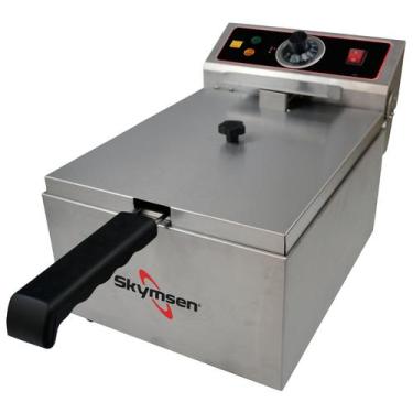 Imagem de Fritadeira Elétrica Skymsen Fe-10-n 5 L Inox 1 Cuba Em Inox, 110V