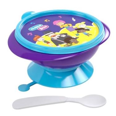 Imagem de Pratinho Bowl com Ventosa e Colher Mundo Bita Infantil BLW - Plasútil,