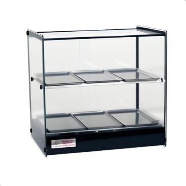 Imagem de Estufa vitrine quadrada dupla para salgados 6 bandejas - Titã