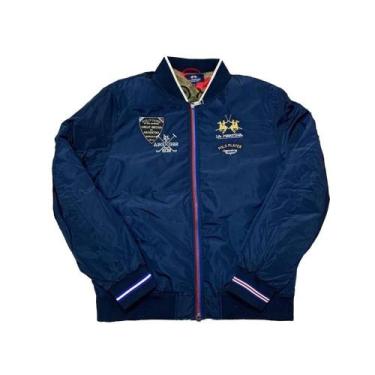 Imagem de Jaqueta Puffer La Martina De Nylon Bordada Azul Marinho, GG, Gulf blue