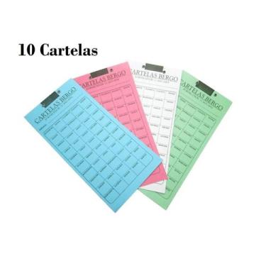 Imagem de Kit Com 10 Cartelas De Rifa Com 100 Nomes - Coloridas - Gráfica Guerra
