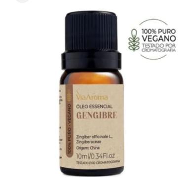 Imagem de Oleo Essencial Via Aroma 100 Puro Vegano 10ml Gengibre