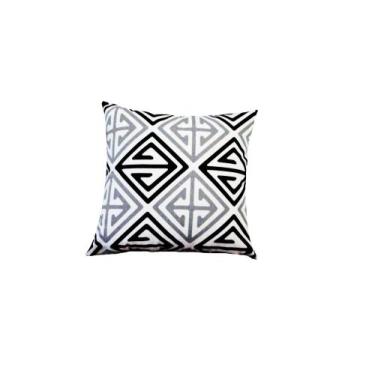 Imagem de Capa de Almofada 55x55 Estampa Geométrica - Nallu Decor, preta