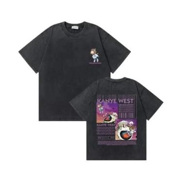 Imagem de Camiseta Masculina Oversized Vintage Kanye West Com Estampa De Urso De