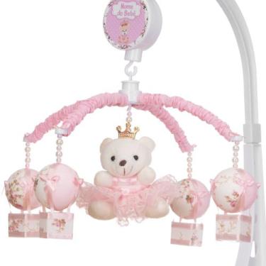 Imagem de Mobile Para Berço Musical Giratório Princesa Balão Rosa - Le-Leão Arti
