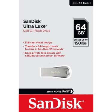 Imagem de Pen Drive 64GB Sandisk Z74 Ultra Luxe USB 3.1