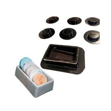 Imagem de Kit de Formas Paleta de Cores para Cimento - 6 Formas Redondas de 6 cm