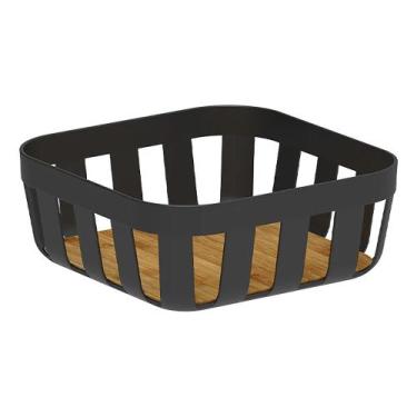 Imagem de Cesto de Pão Lume Preto Fechado 9,5x24x24cm CPB3000PTF - Ou