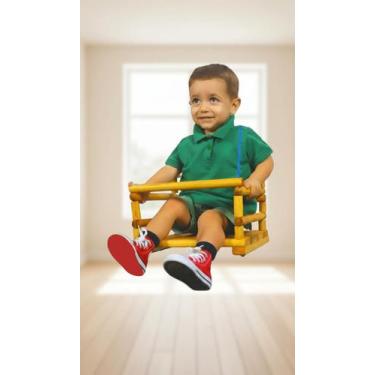 Imagem de Cadeirinha de Balanço Infantil Madeira com Corda Nylon - Congratulatio
