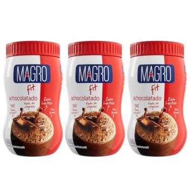 Imagem de Achocolatado Fit Light Menos Açucares Fonte de Vitaminas Kit 3 Zero La