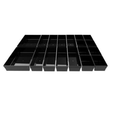Imagem de Kits de 7 à 25 Organizador de Acrílico Preto Multiuso Modular Geladeir