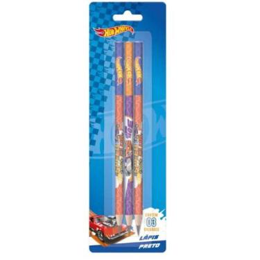 Imagem de Lápis Preto - HB - Cartela C/3 un - Hot Wheels - TRIS