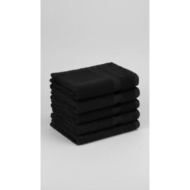 Imagem de Kit 20 Toalhas Rosto Profissional 40x65cm Preta - Congratulations Stor