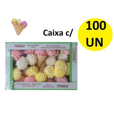 Imagem de Caixa c/ 100 Doces Maria Mole No Cone Fumaça Cosme Damião - Blook, Cai