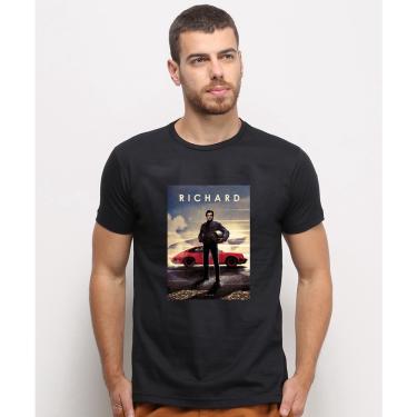 Imagem de Camiseta masculina Preta algodao Top Gear Richard Carros Serie Arte
