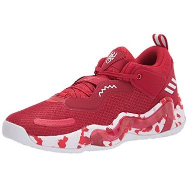 Imagem de adidas Tênis de basquete unissex D.o.n. Issue 3, Team Power vermelho/branco/vermelho vívido, 13.5 Women/13.5 Men