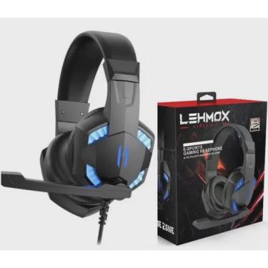 Imagem de Headset Gamer Microfone e iluminação Led Azul Lehmox GT-F6