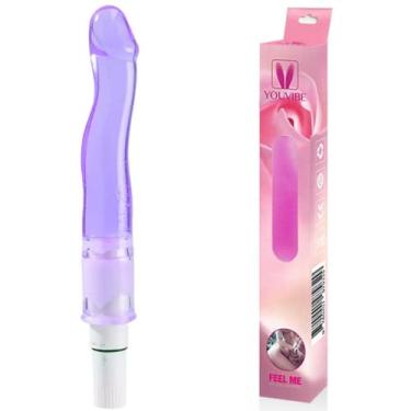 Imagem de Vibrador em Jelly com Capa Removível em Formato de Pênis