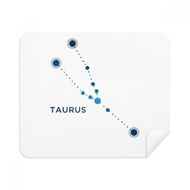 Imagem de Taurus Constelação Signo Zodíaco Pano de limpeza Limpador de tela 2 peças Tecido de camurça