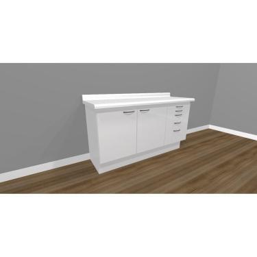 Imagem de Balcão Para Dentistas Triplo Com Gavetas