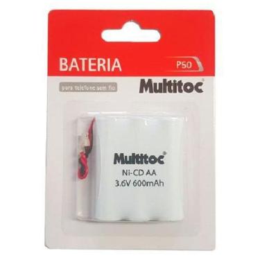 Imagem de Bateria Multitoc 3.6v 600mah Aa Para Telefone Sem Fio
